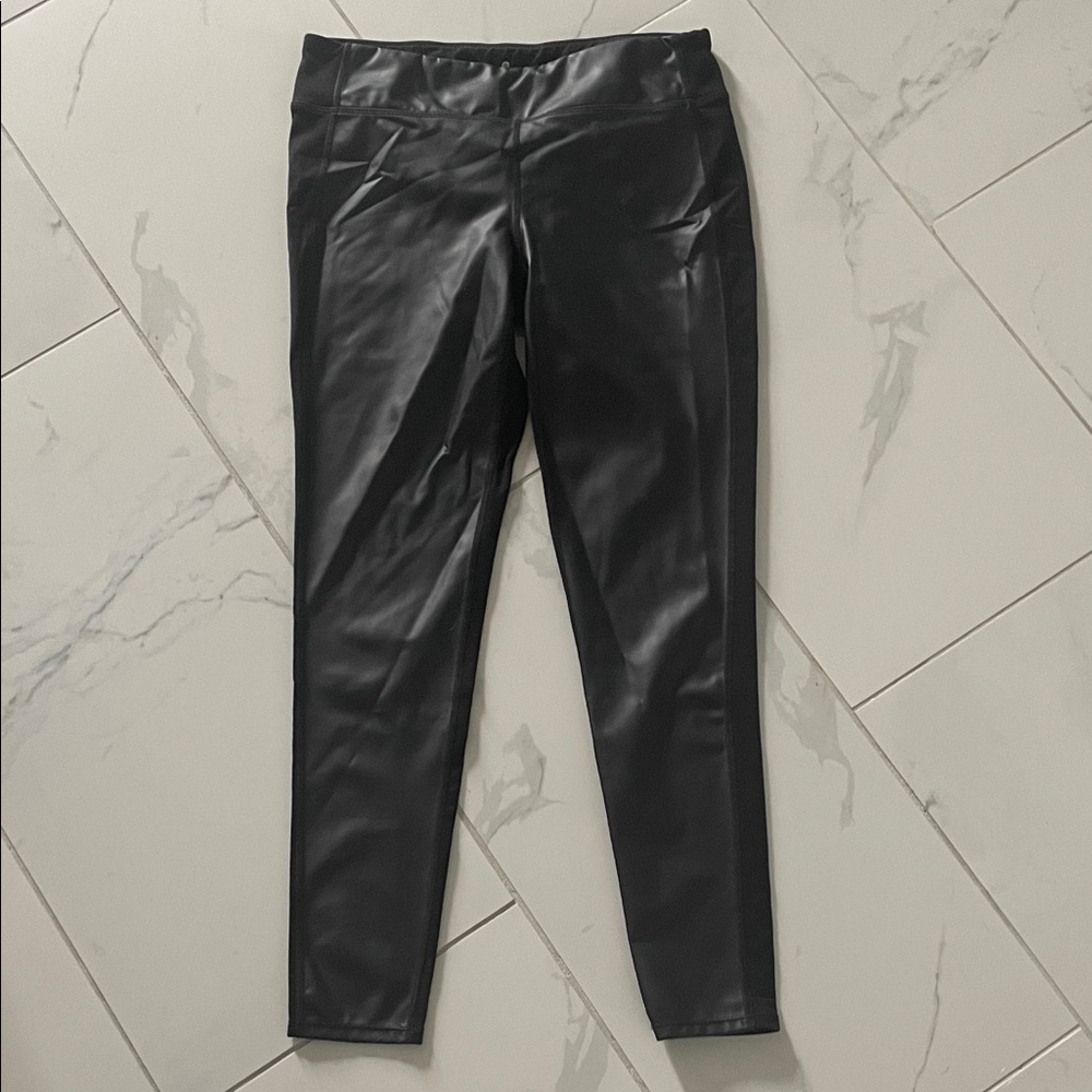 Athletica Faux Leather front panel Leggings
